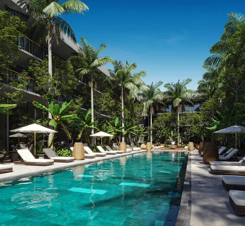 AURA Playacar: Two-Bedroom Double-Height Residence in Playa del Carmen