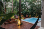 Open interior of a house at Limas Tulum with garden views and natural light