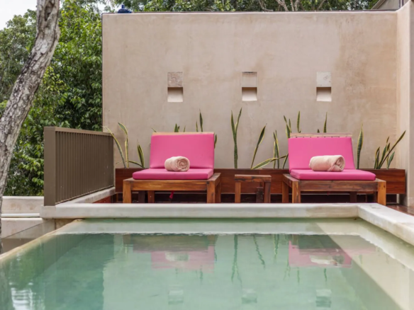 Heated rooftop pool at Casa Rossa