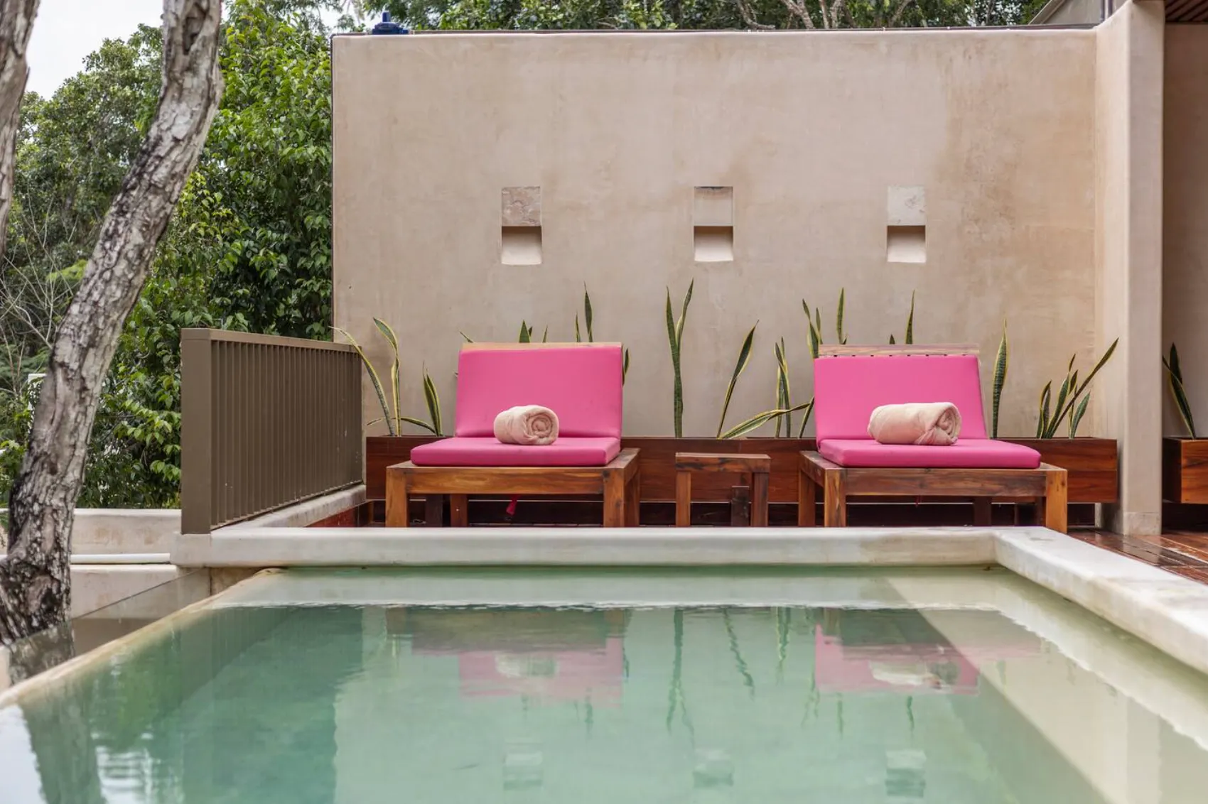 Heated rooftop pool at Casa Rossa