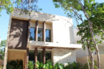 Exterior of Casa Pucte five-bedroom villa in the Kaybe gated community in Tulum