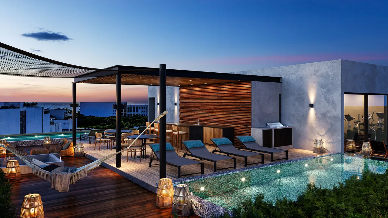 Pool deck and hammock area at Kopok