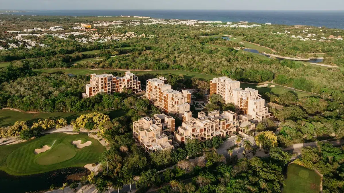Gated communities Playa del Carmen aerial view