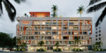 Street facade of Solar Midtown on Avenida 10 and Calle 38, Playa del Carmen.