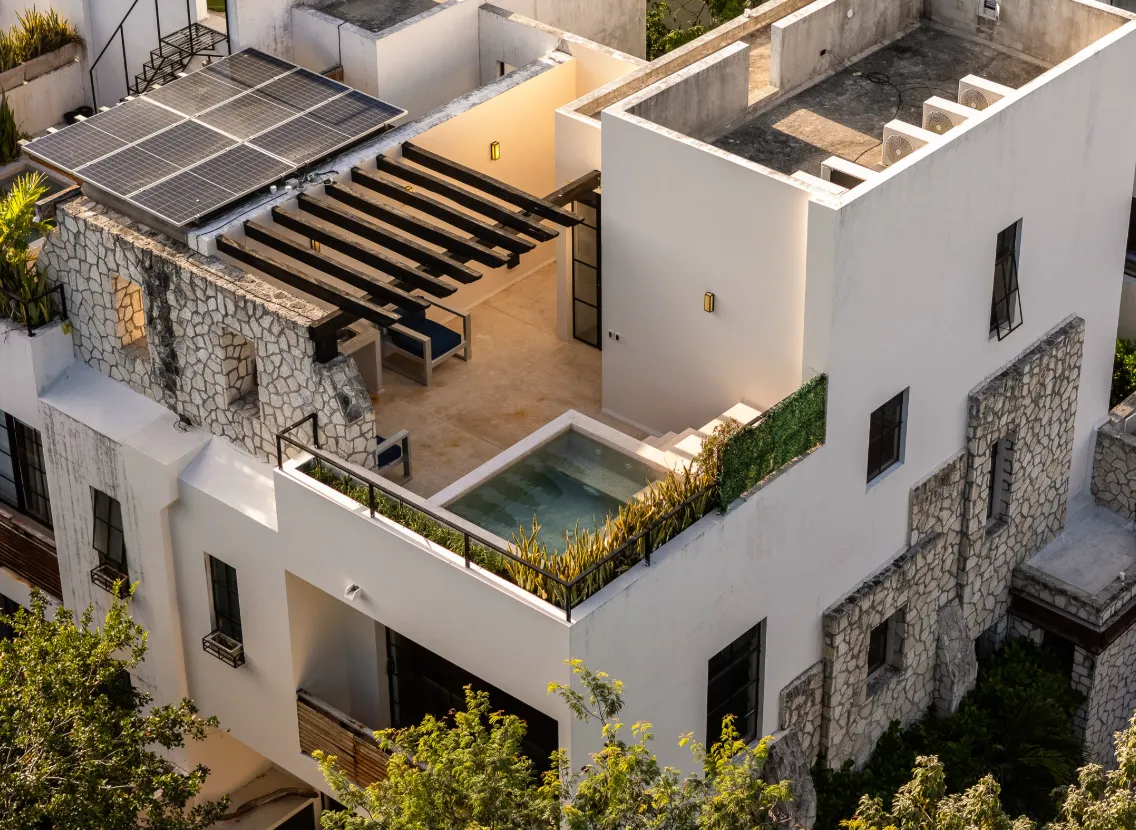 cienfuegos-aldea-zama-tulum-rooftop-pool.webp Cienfuegos: Three-Bedroom Townhouse for sale in Aldea Zamá, Tulum