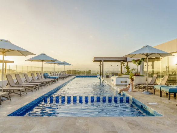 Rooftop pools at Ipana, Downtown Playa del Carmen