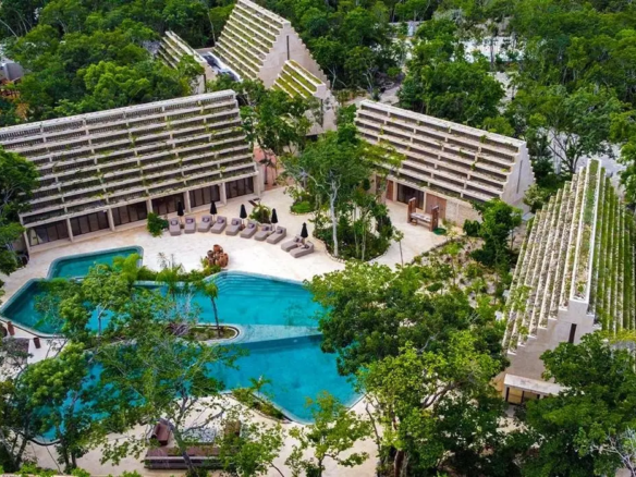 Areal view of Tulum real estate development