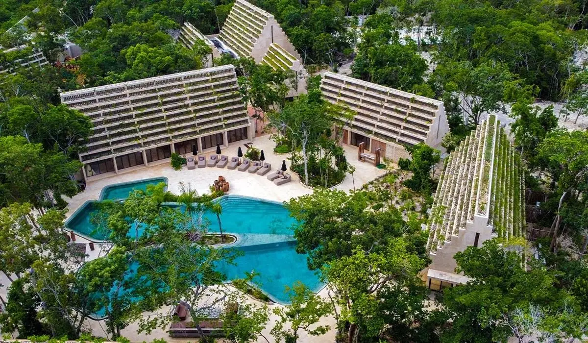 Areal view of Tulum real estate development