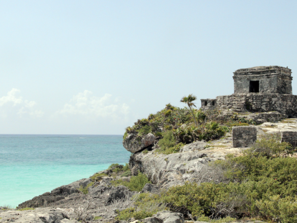 Tulum beach and coastline near Parque del Jaguar