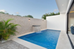 Waterfall pool and terrace at the Residencial Río villa