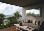 Oceanfront condo terrace with a direct view