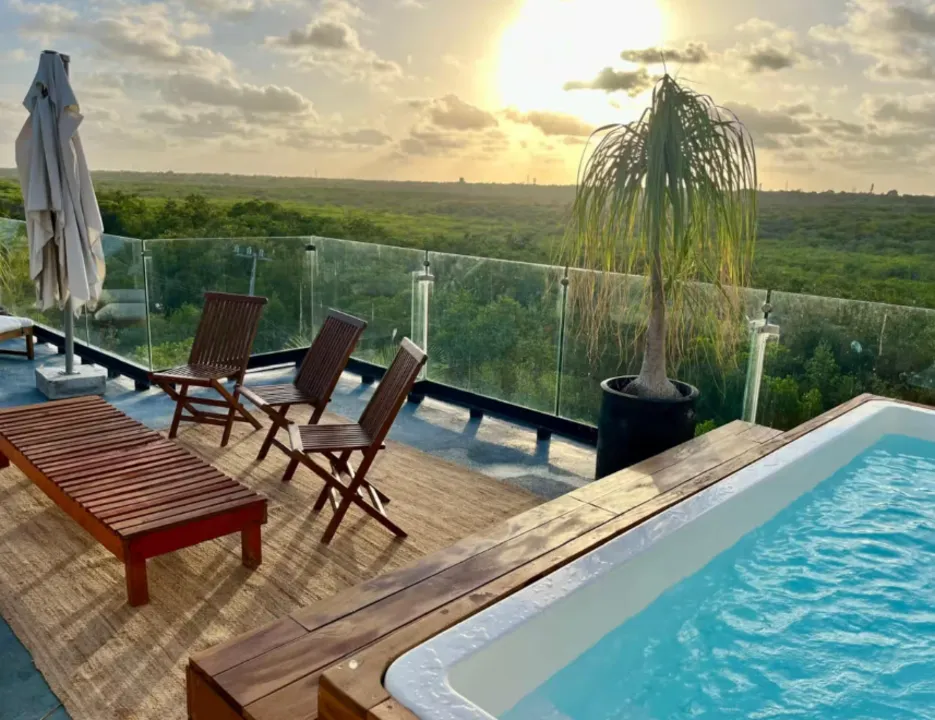 Private rooftop garden with 360-degree views at Antal Tankah Bay