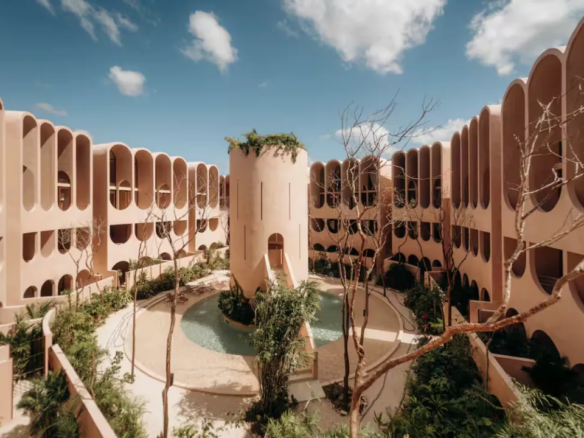 Arched jungle architecture at Babel Tulum by V Taller