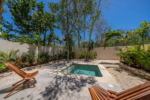 Private pool and terrace at a Santa Teresita casita