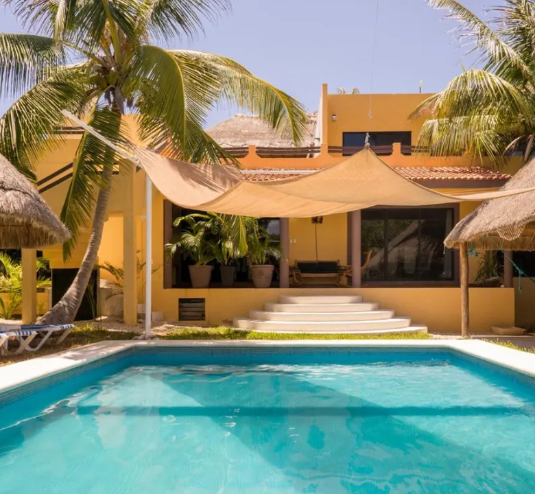 Seven-Bedroom Beach Compound with Casita in Caleta Tankah, Tulum