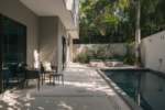 Private pool and terrace at Villa Esperia Aldea Zama