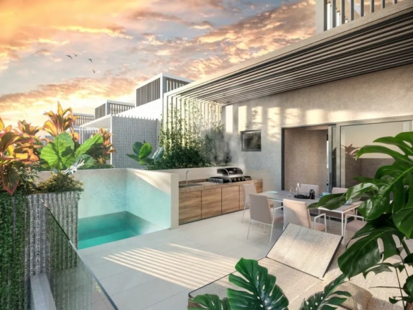 Rooftop terrace at a Cardinal villa
