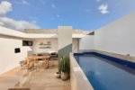 Private rooftop pool and grill at Kaan Tower D302