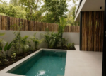 Private garden and pool at the Le Cottage ground-floor residence