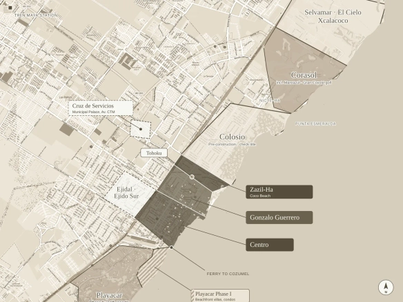 Playa del Carmen real estate zones from Playacar to Zazil-Ha
