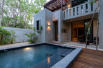 Private pool and garden at a Selva Maya villa