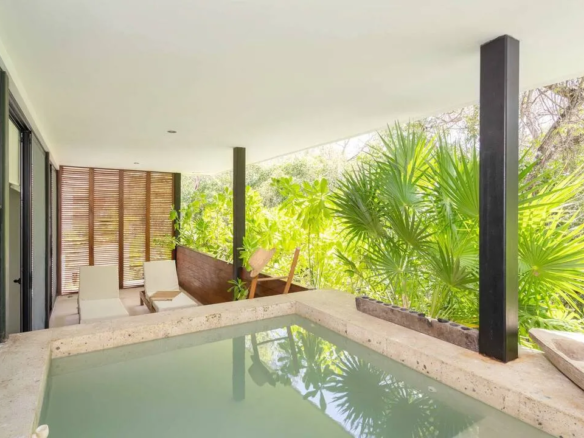 Private plunge pool on the terrace at Sundara 201