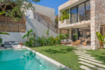 Private pool and sunbeds at Villa Eterea